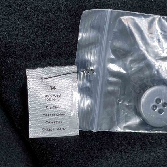 Talbots Black Double-Faced Wool Blend Jacket Women’s Size 14 - Picture 7 of 10